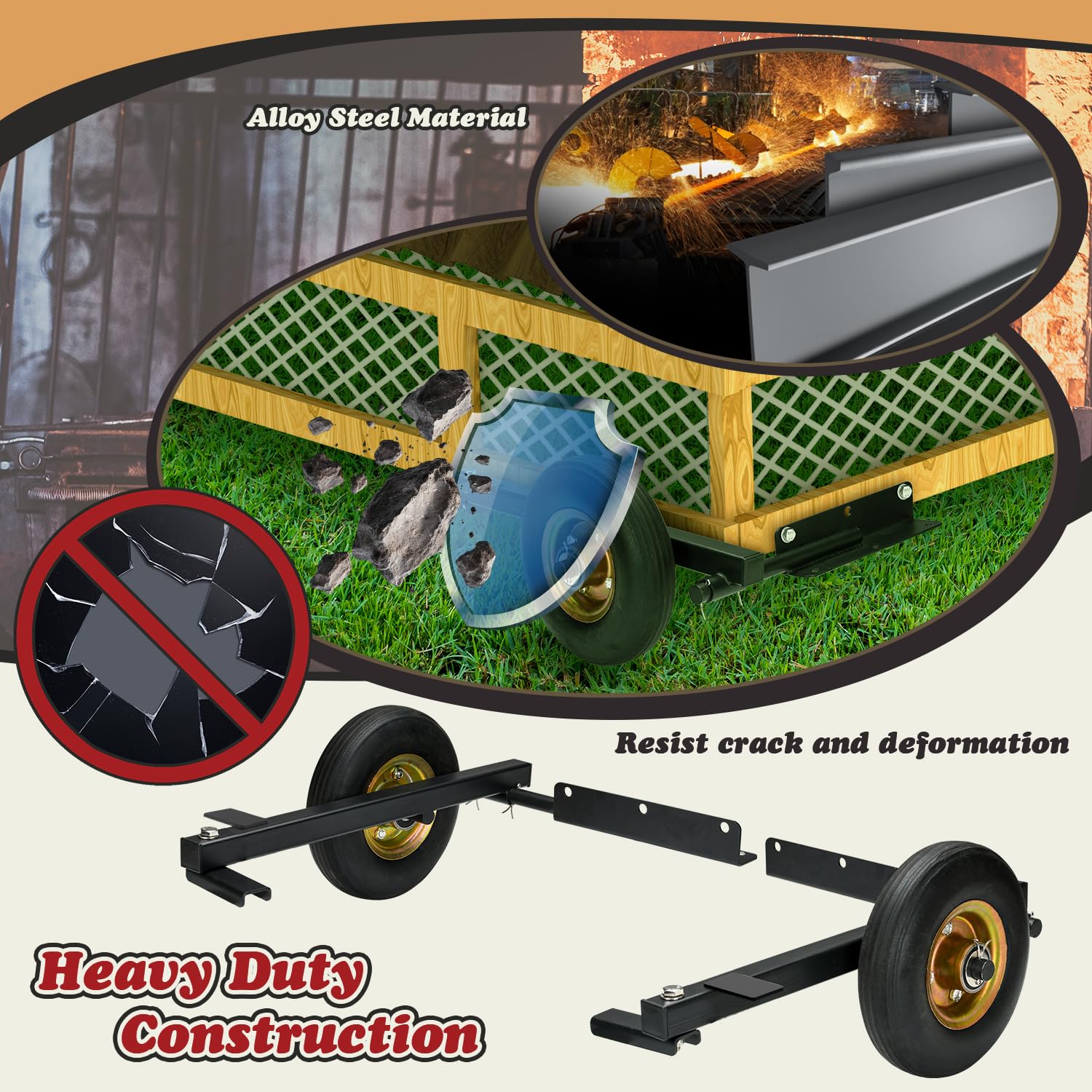 TOPOWN wheel kit in use while moving a coop showing effortless relocation benefit