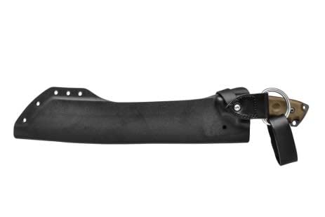 Tops El Chete blade close-up with midnight bronze finish for corrosion resistance