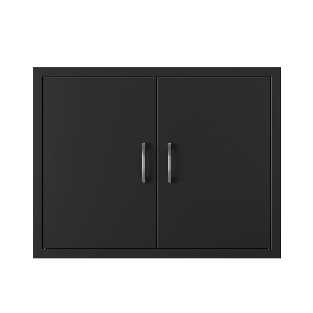 Topsair front view of access door showing clean black finish and full panel benefit