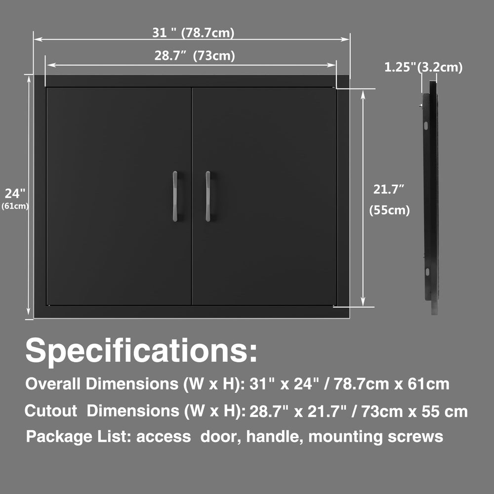 Topsair door next to ruler showing overall size and accurate scale