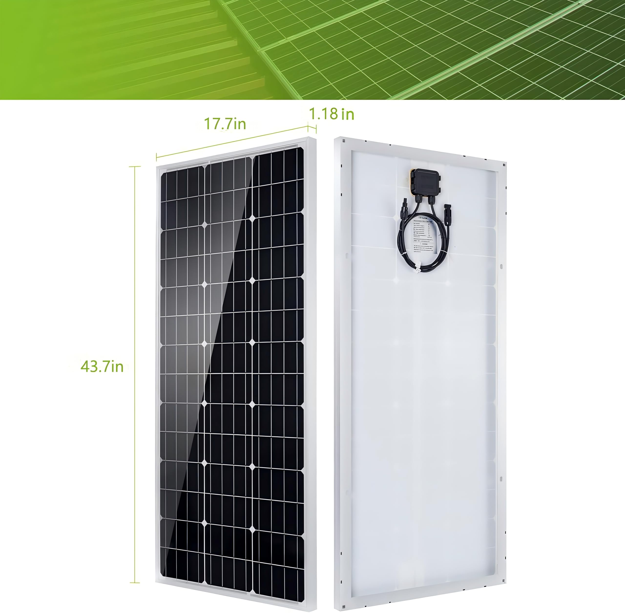 Topsolar panel back with pre-drilled holes for quick mounting and secure fit