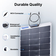 Topunive panels mounted on boat deck providing corrosion-resistant marine charging