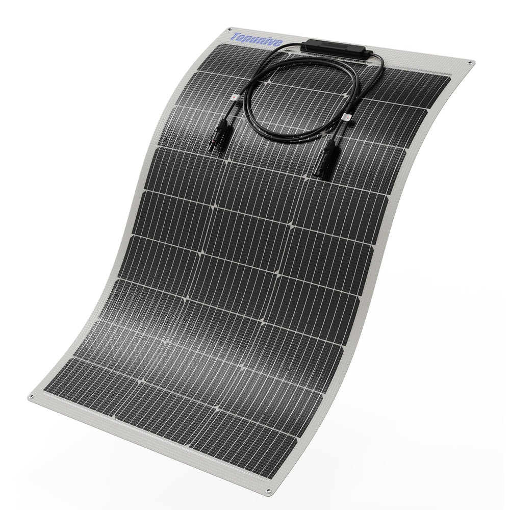 Topunive panel front view showing slim profile and high-output benefit
