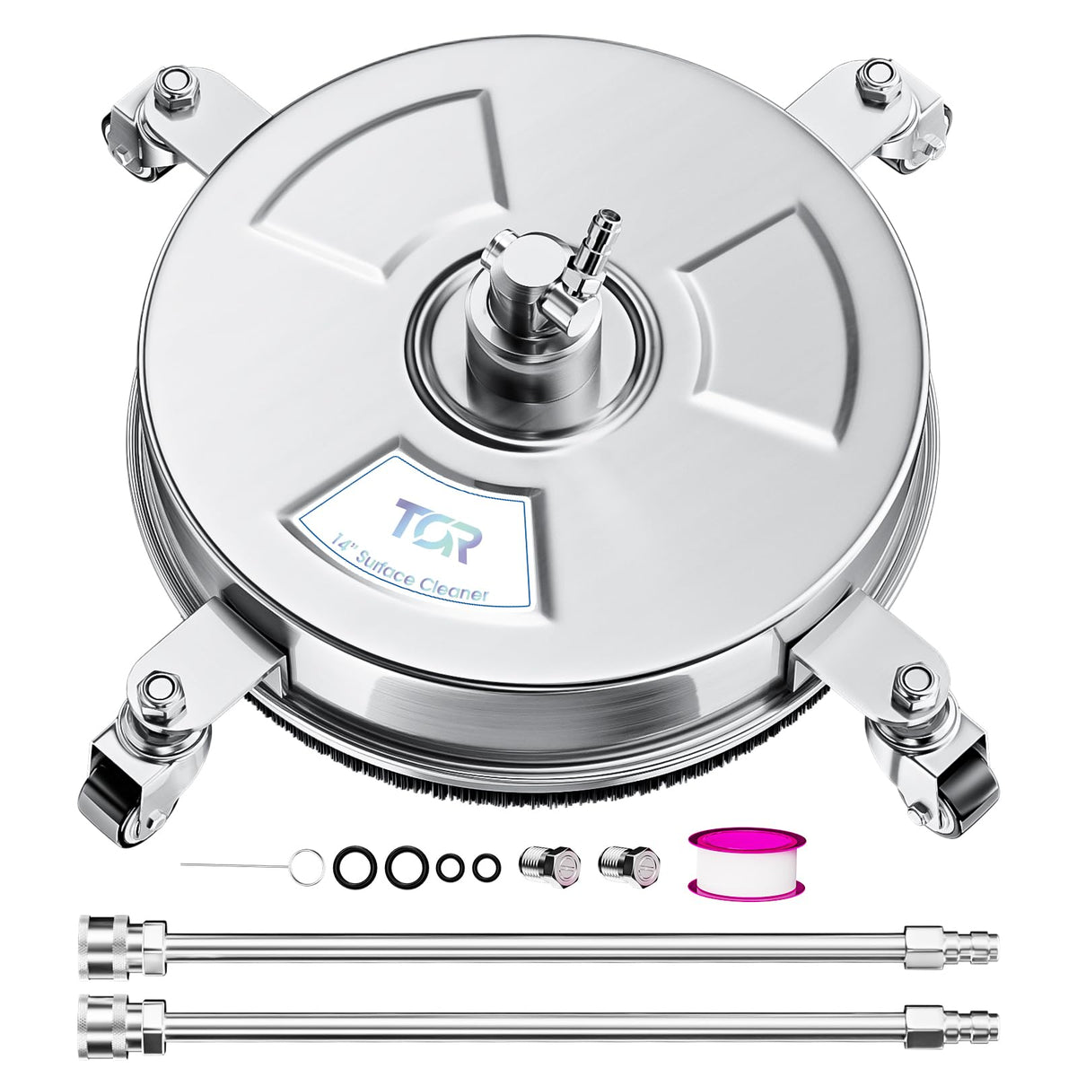 TOR front view stainless steel cleaner showing durable build and fast cleaning benefit