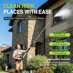 TOR gutter cleaner attachment close-up clearing debris for faster maintenance
