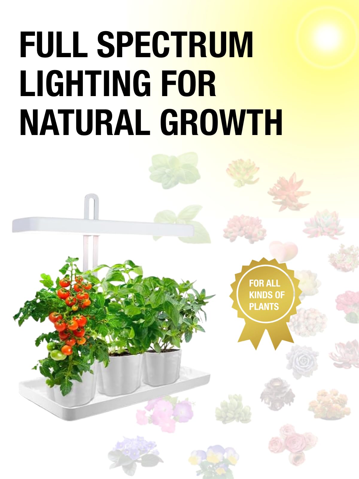 TORCHSTAR adjustable pole extended demonstrating height flexibility for plants
