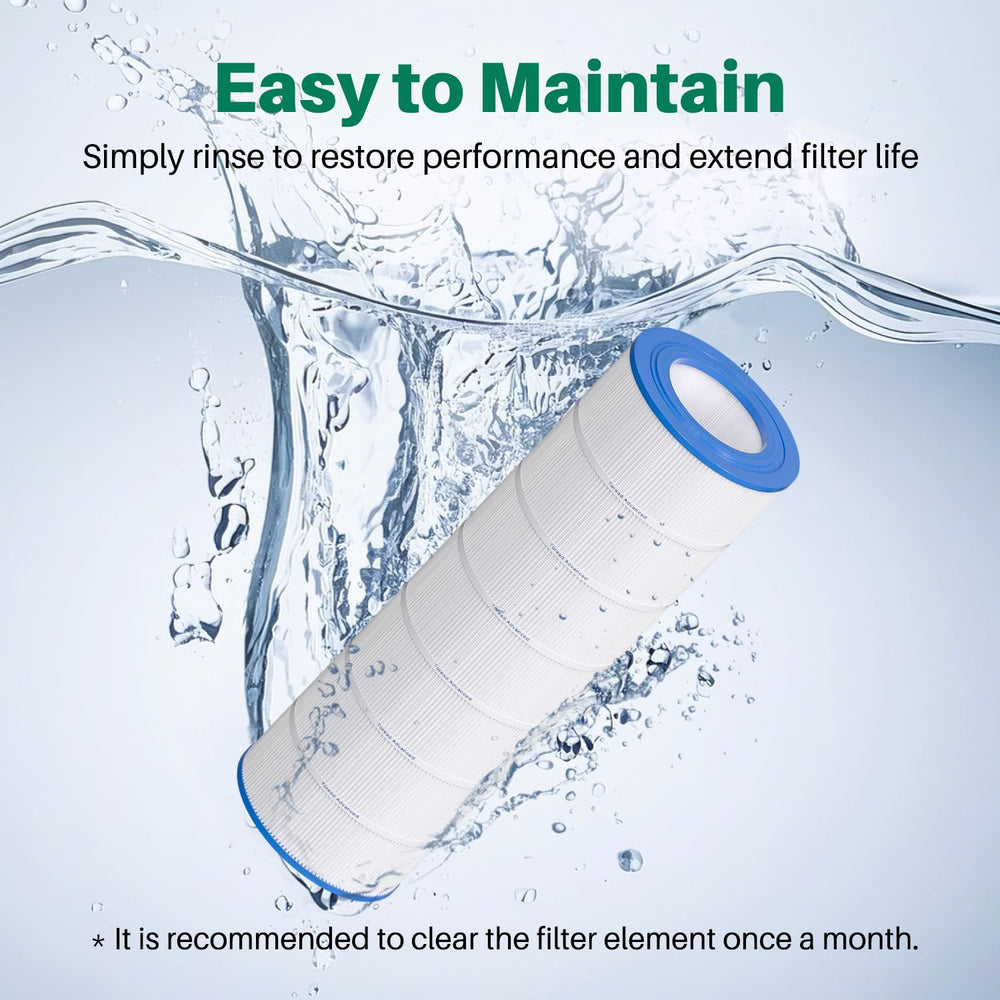 TOREAD cartridge installed in a pool tank showing restored water circulation benefit
