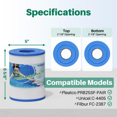 TOREAD PRB25SF top and bottom 2 1/8 inch openings for easy installation