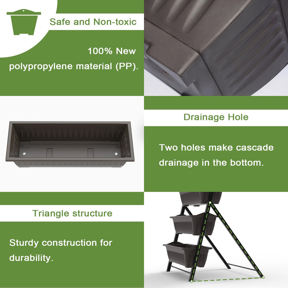 TOREVSIOR close-up of PP pot texture highlighting durable material and weather resistance