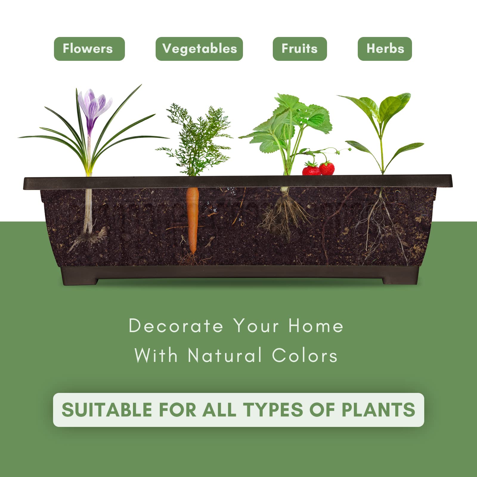 TOREVSIOR placed on balcony to show scale and space-saving gardening benefit