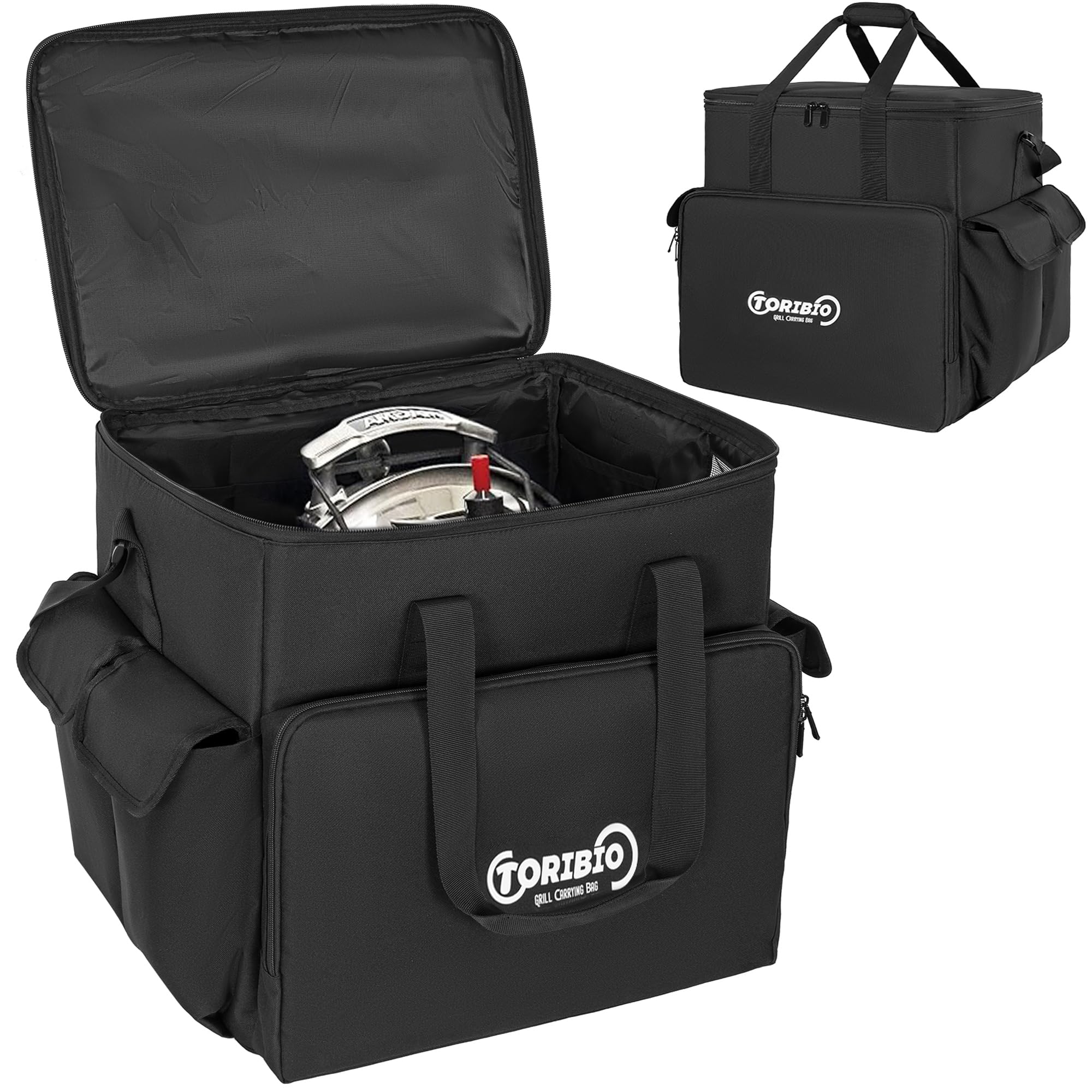TORIBIO front view showing secure fit for Magma A10-205 and easy transport
