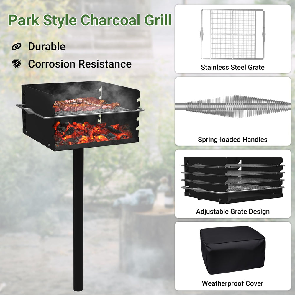 Toriexon adjustable grate mechanism pictured for precise heat control