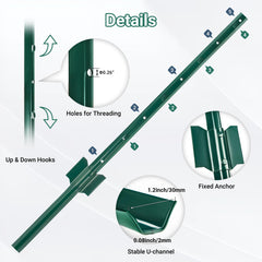 Toriexon adjustable tabs close-up for secure fence fastening