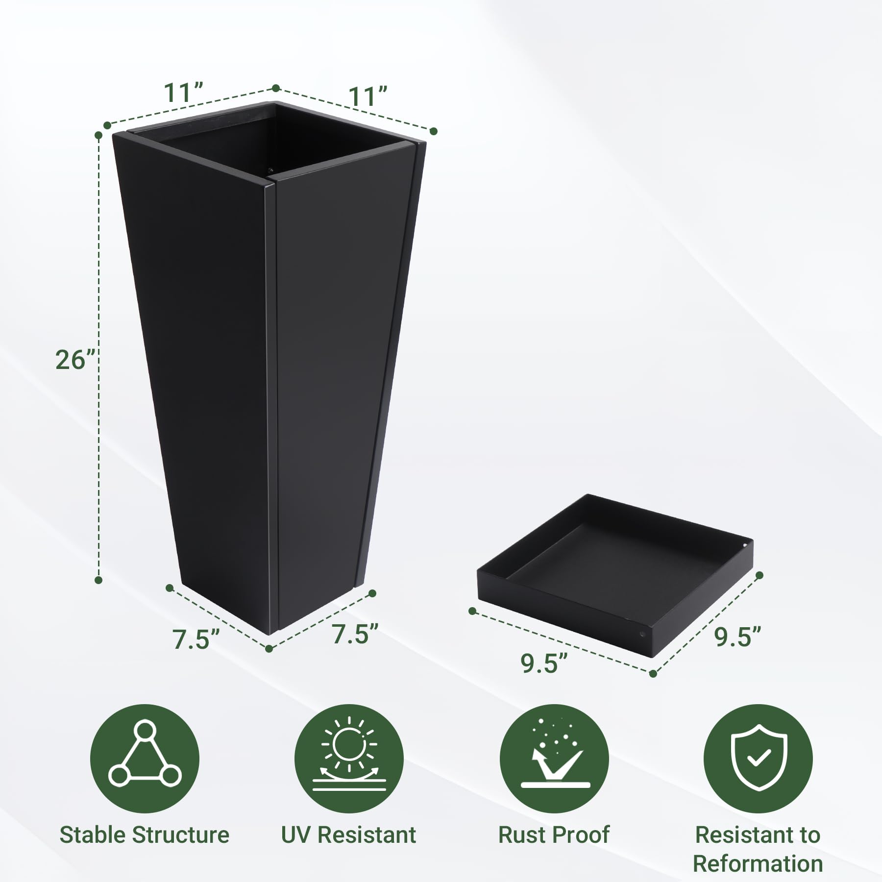 Toriexon assembled planter set on a balcony demonstrating space-saving display