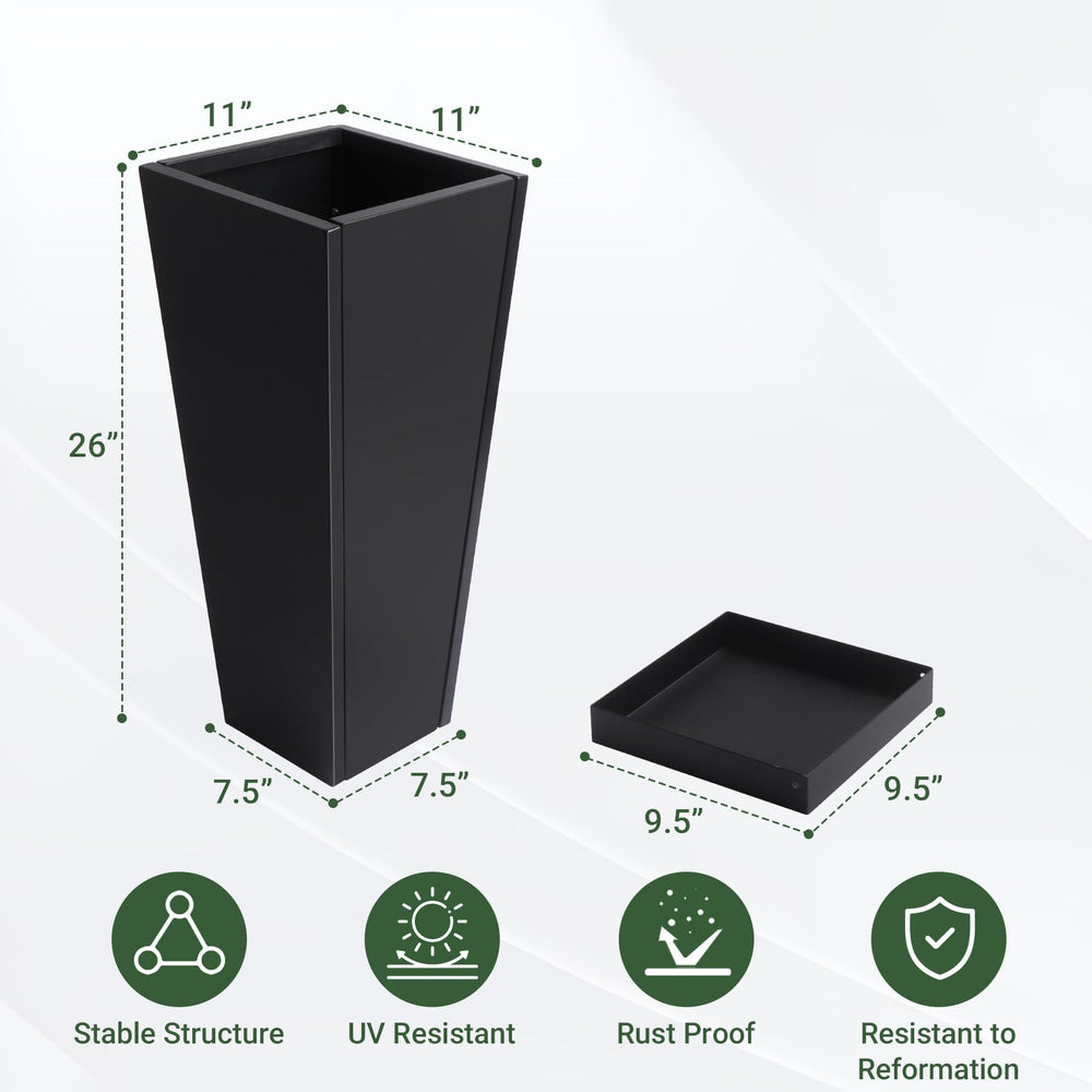 Toriexon assembled planter set on a balcony demonstrating space-saving display