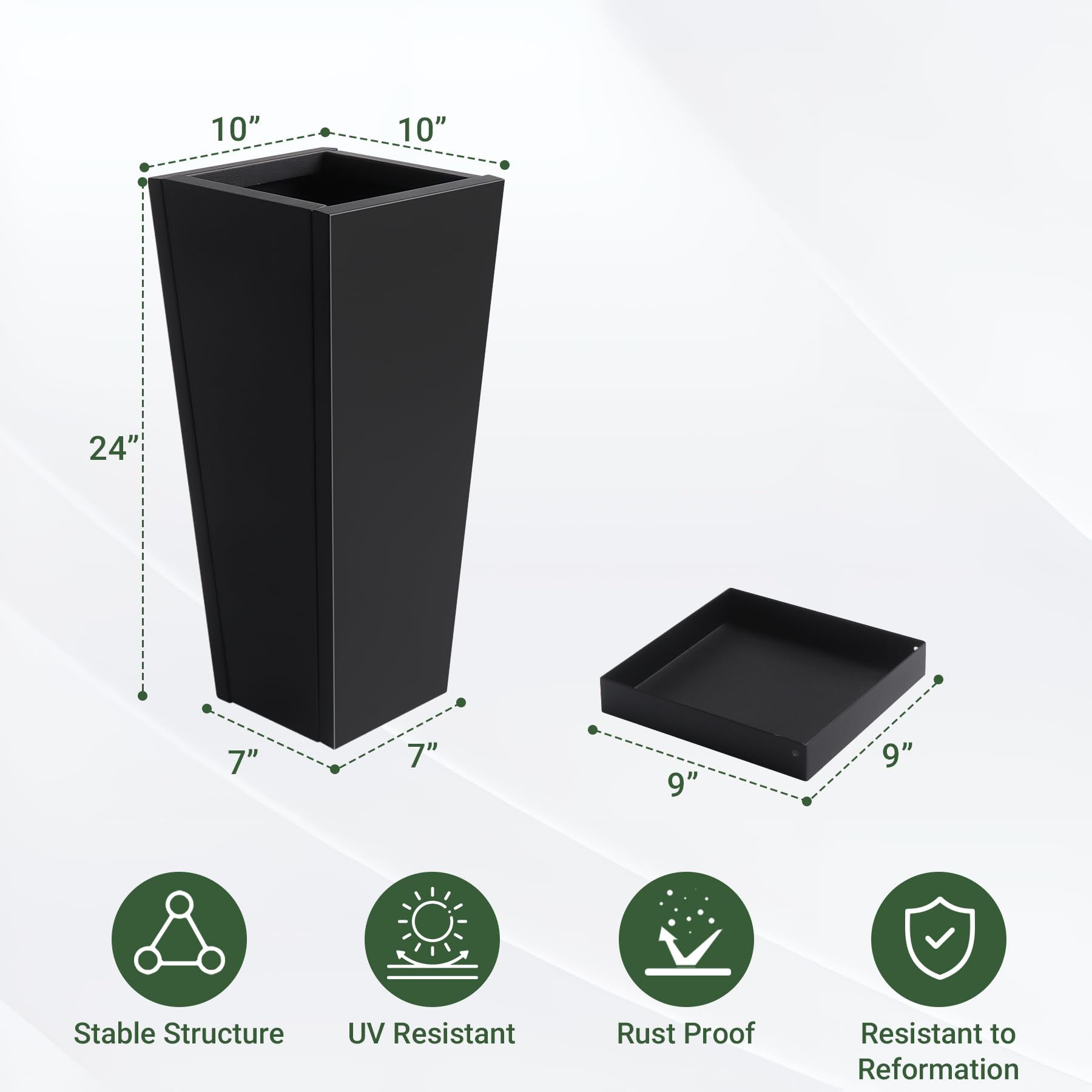 Toriexon close-up of powder-coated texture highlighting corrosion resistance benefit