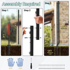 Toriexon close-up of adjustable tab detail enabling easy fence fastening