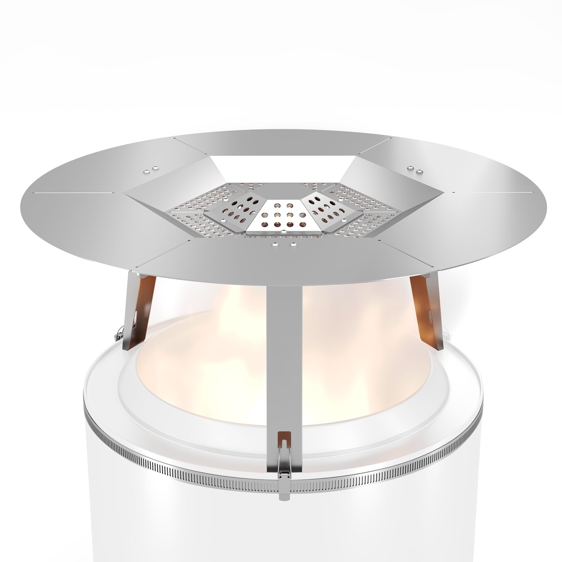 Toriexon front view installed on Solo Stove Bonfire showing improved warmth