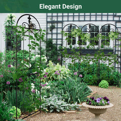 Toriexon trellis in garden with climbing vines offering vertical growing space