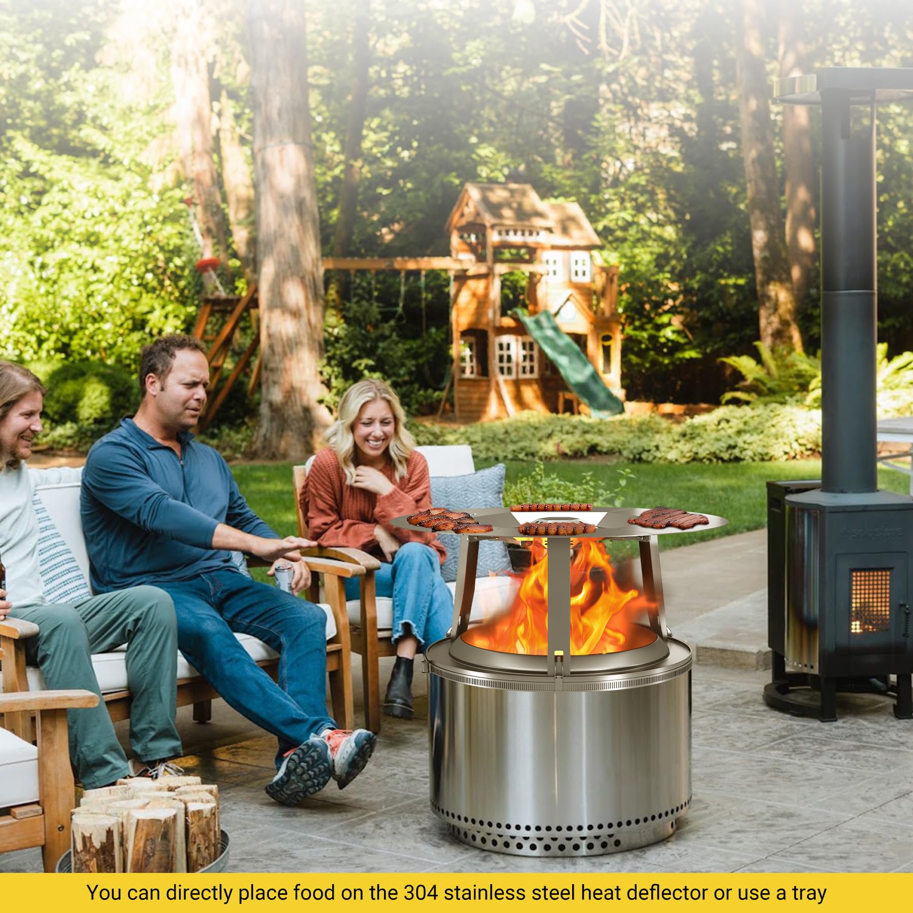Toriexon at backyard gathering creating comfortable, smoke-reduced ambiance
