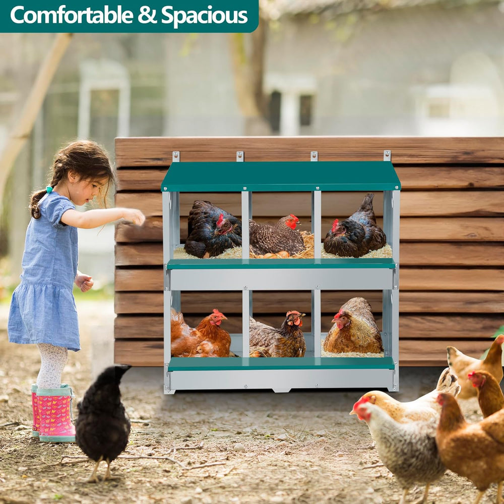 Toriexon mounted inside a chicken coop illustrating convenient access and daily egg collection ease