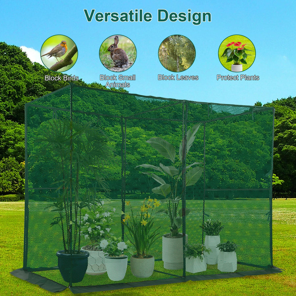 Toriexon with tomato plants inside illustrating protected healthy growth