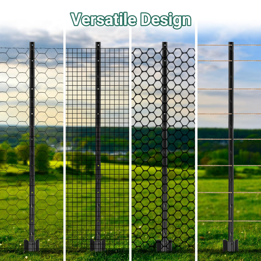 Toriexon post linked to rolled fence showing secure splicing advantage