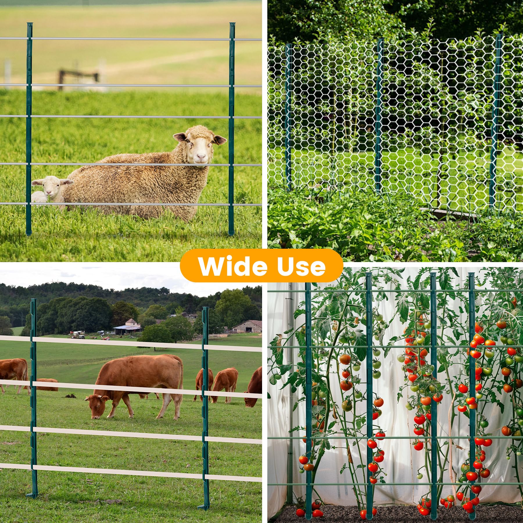 Toriexon post beside hand showing scale and easy handling benefit