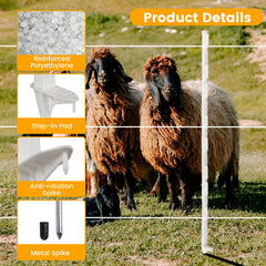 Toriexon side profile of full 48-inch post displaying exposed height for consistent fence lines benefit