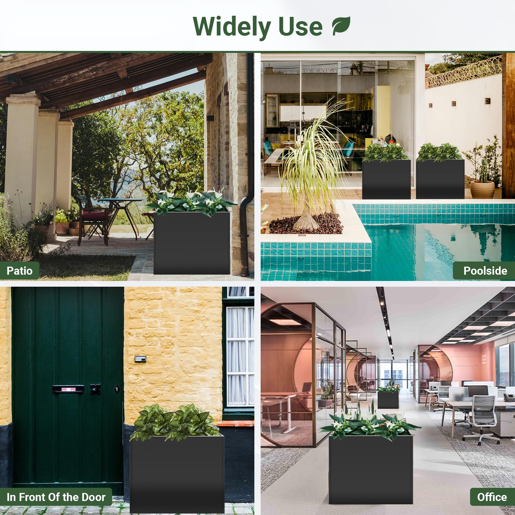 Toriexon side profile with tall plants demonstrating privacy screen and décor use