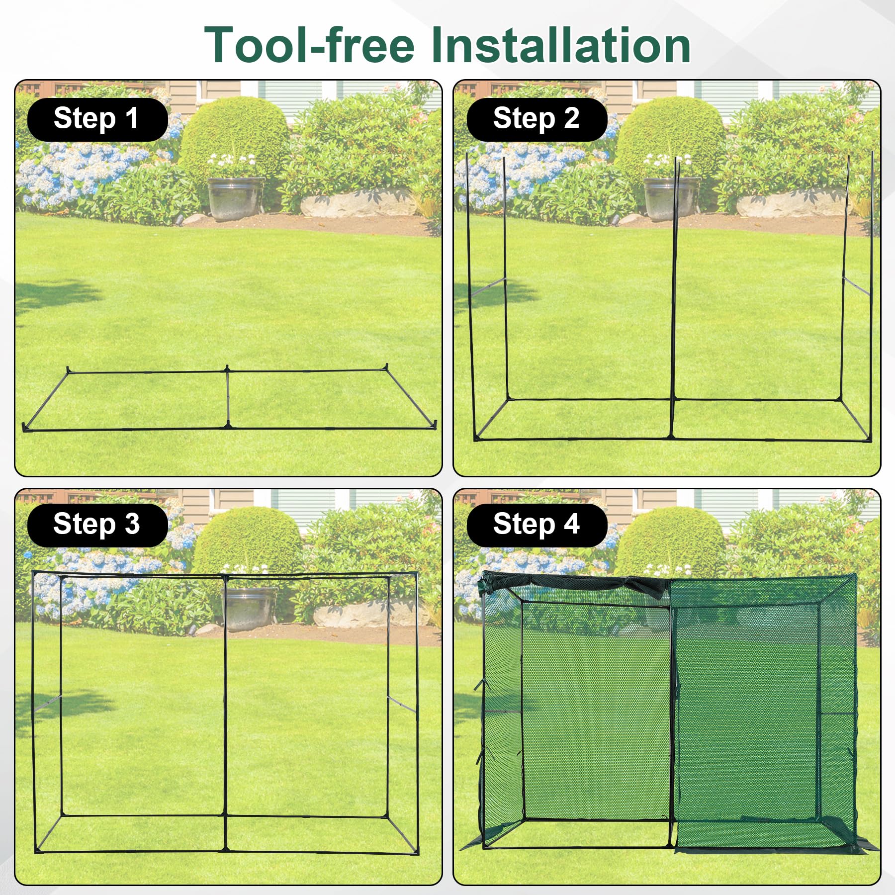 Toriexon next to raised garden bed to show real-world size and fit