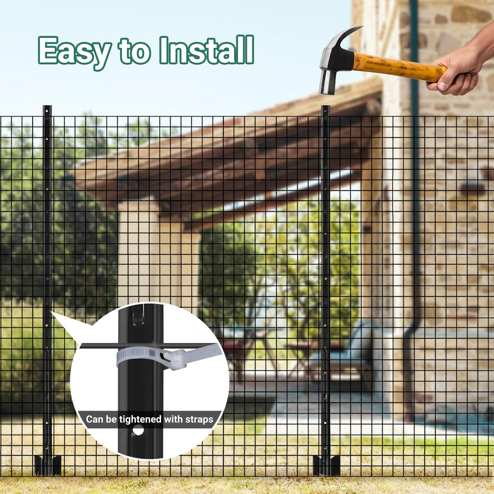 Toriexon post next to hand to show 4.8 ft scale and installation ease