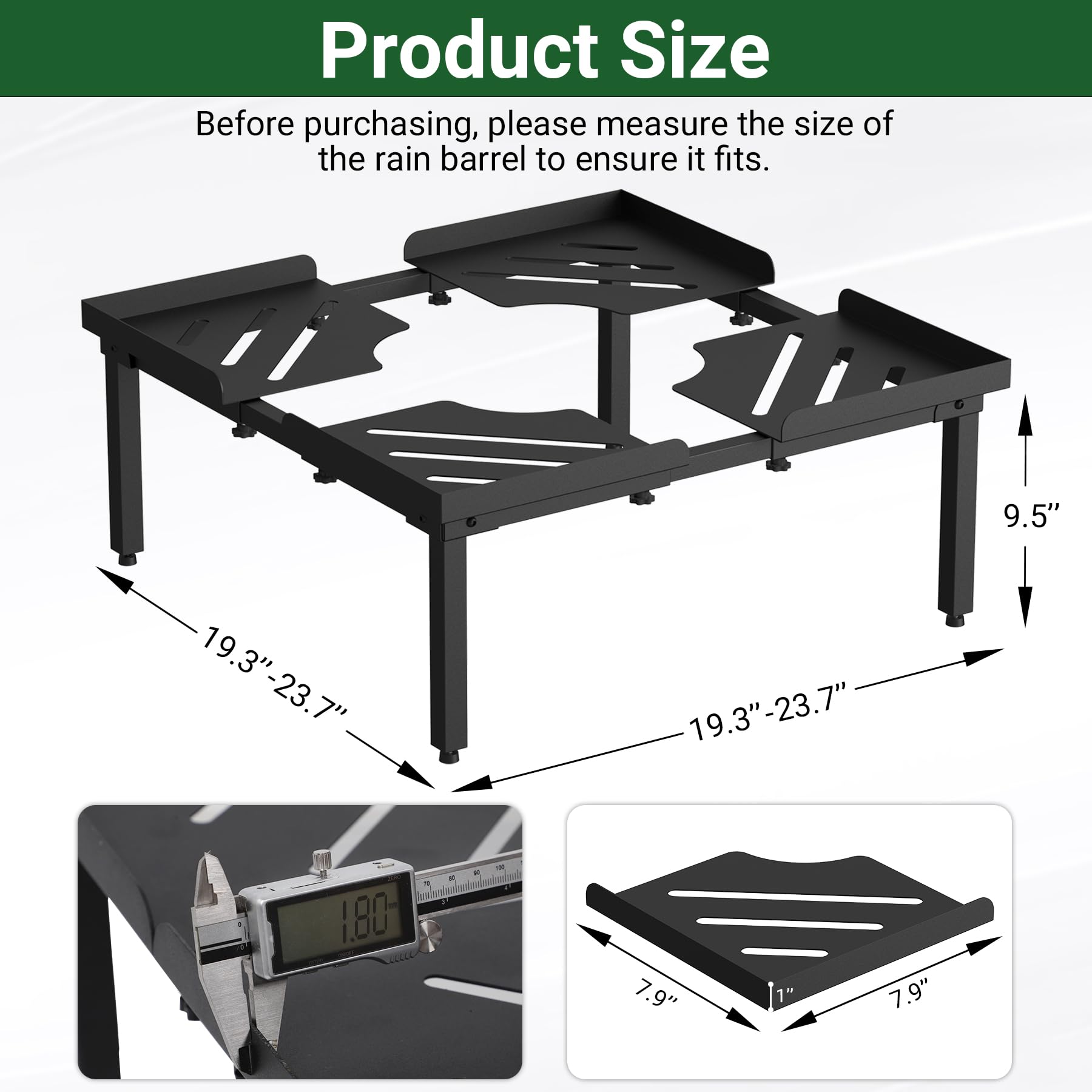 Toriexon stand side profile highlighting elevated height and stability