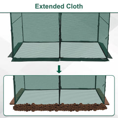 Toriexon zipper access door open for easy watering and harvesting benefit