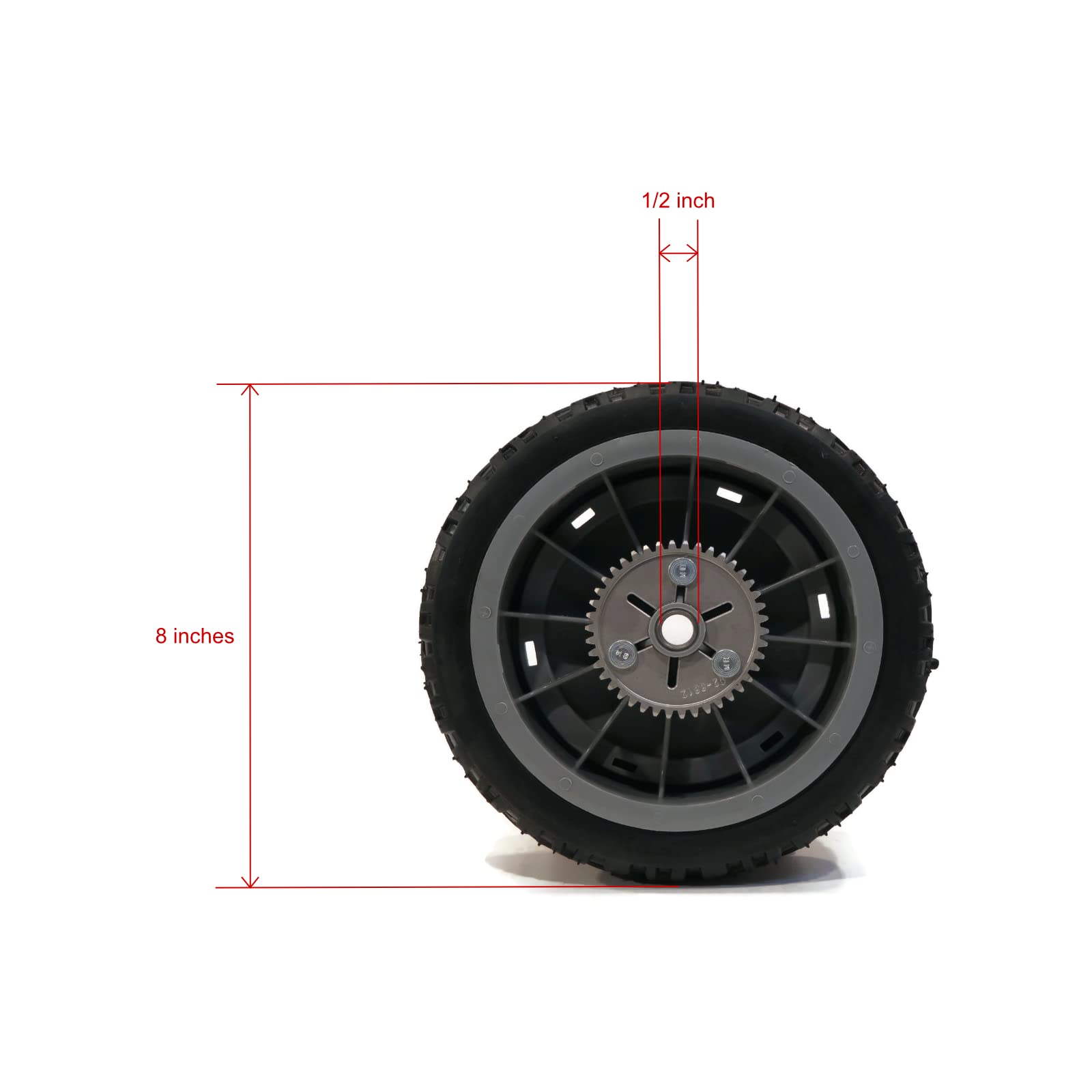 Toro rear wheel gear teeth close-up showing accurate meshing for smooth drive