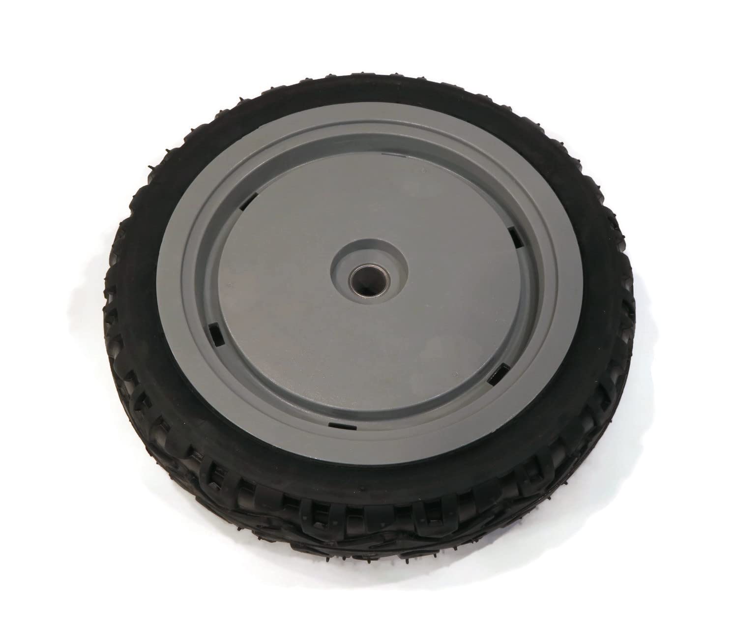 Toro rear wheel in mower context showing improved drive performance outdoors