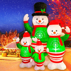 TOROKOM front view of 6ft snowman showing festive design and height benefit