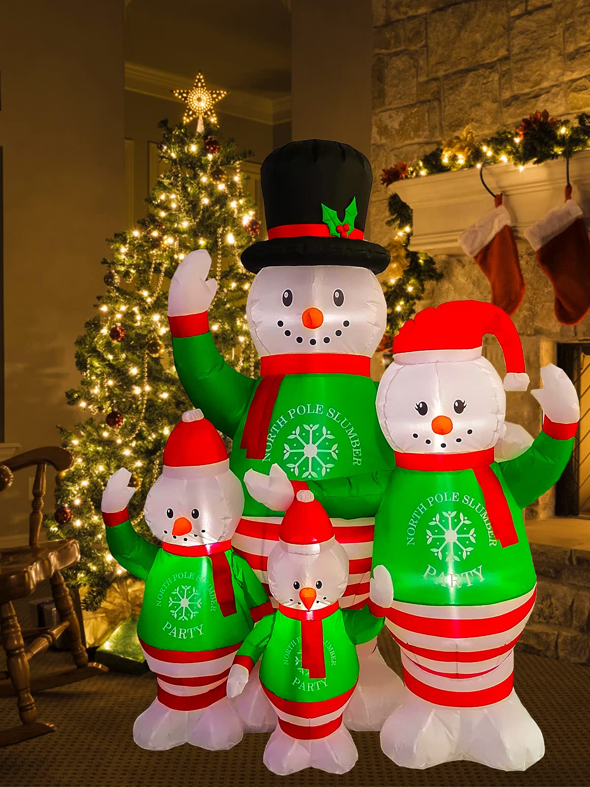 TOROKOM snowman displayed in a yard attracting holiday attention