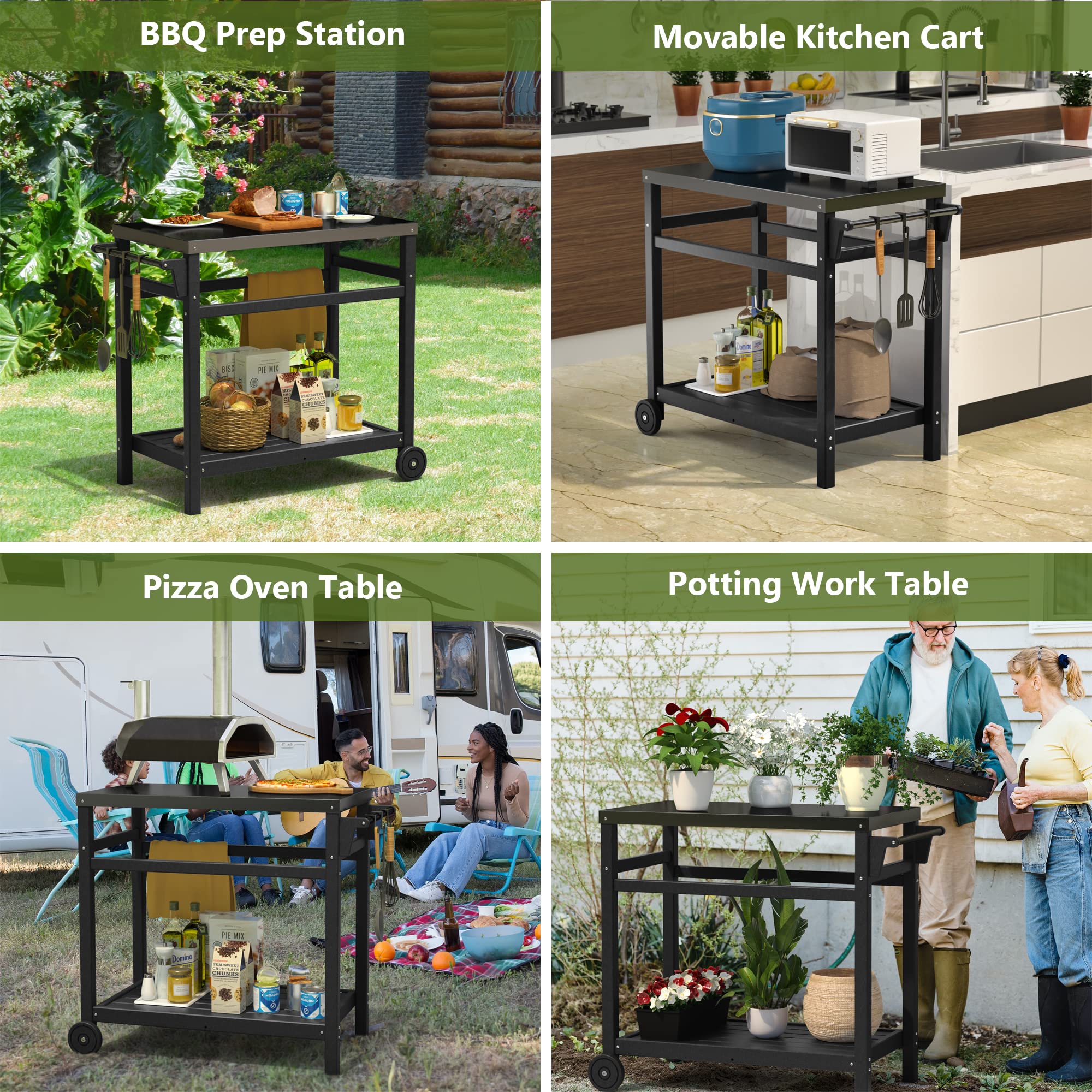 TORVA two-tier storage shelves with organized tools and heavy load capacity
