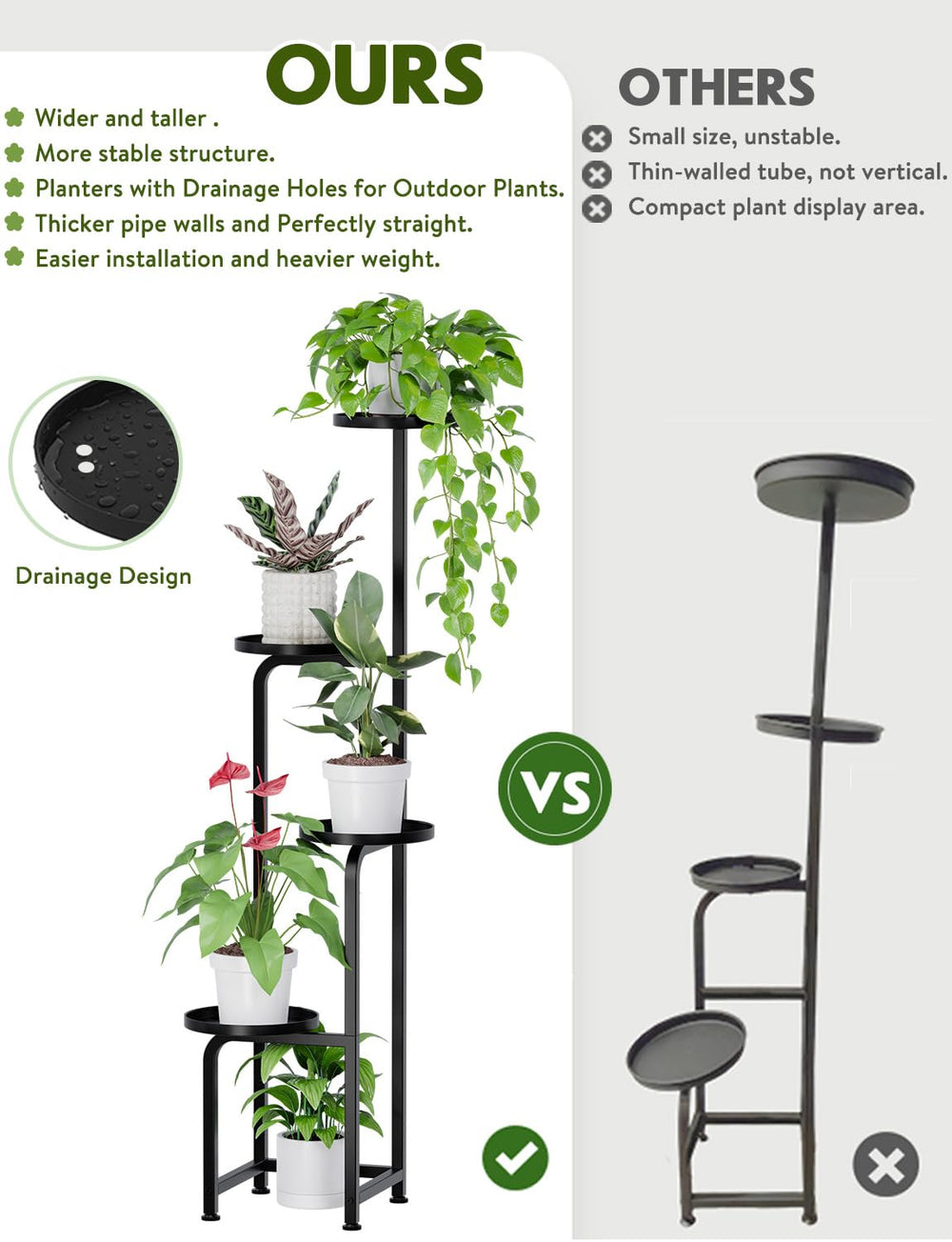 TOSKING assembled on a balcony creating layered plant display and saving space