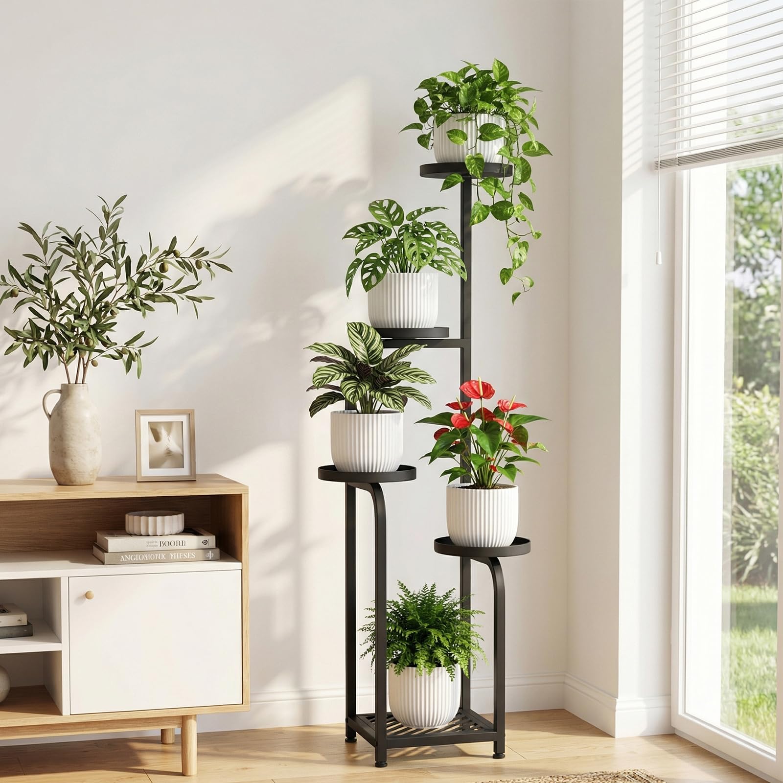 TOSKING in a living room corner demonstrating compact corner fit