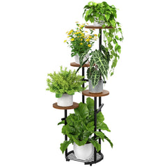 TOSKING front view of full 5-tier stand showing space-saving benefit