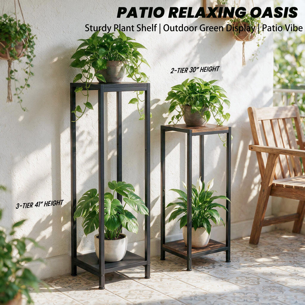 TOSKING stand on covered balcony showing outdoor-ready sheltered placement benefit