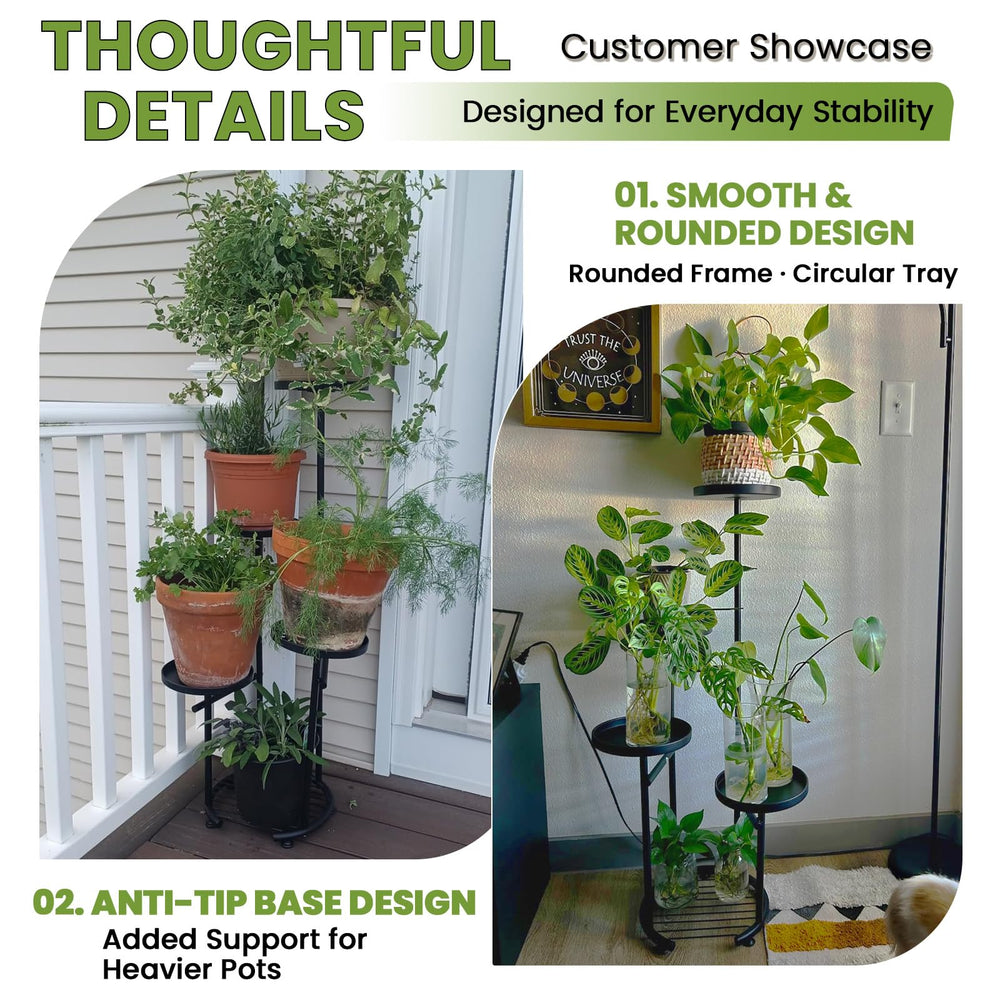 TOSKING spiral tier arrangement side view for layered plant airflow