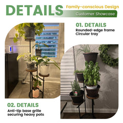 TOSKING staged display with varied plants showing layered styling