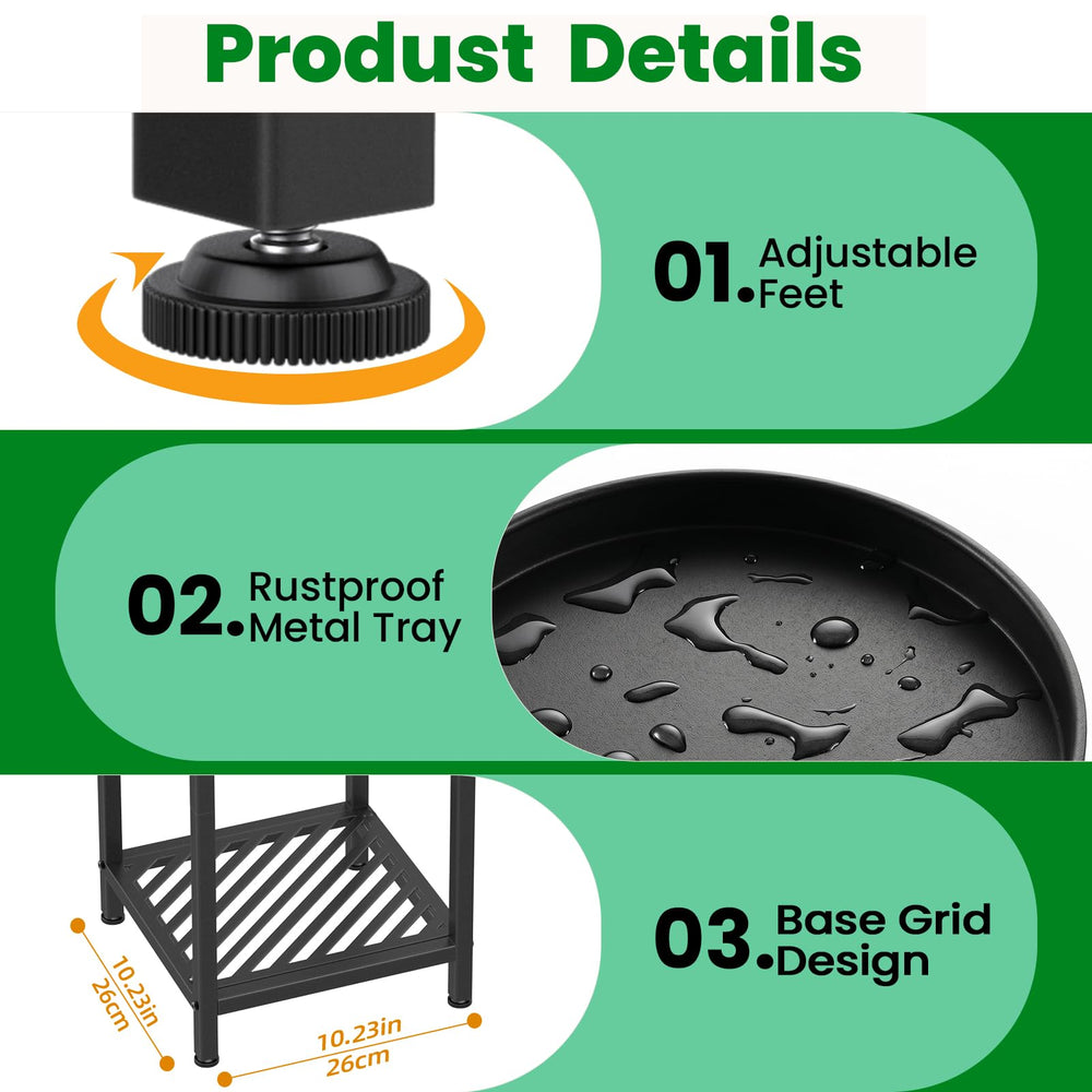 TOSKING plant stand beside window maximizing sunlight exposure