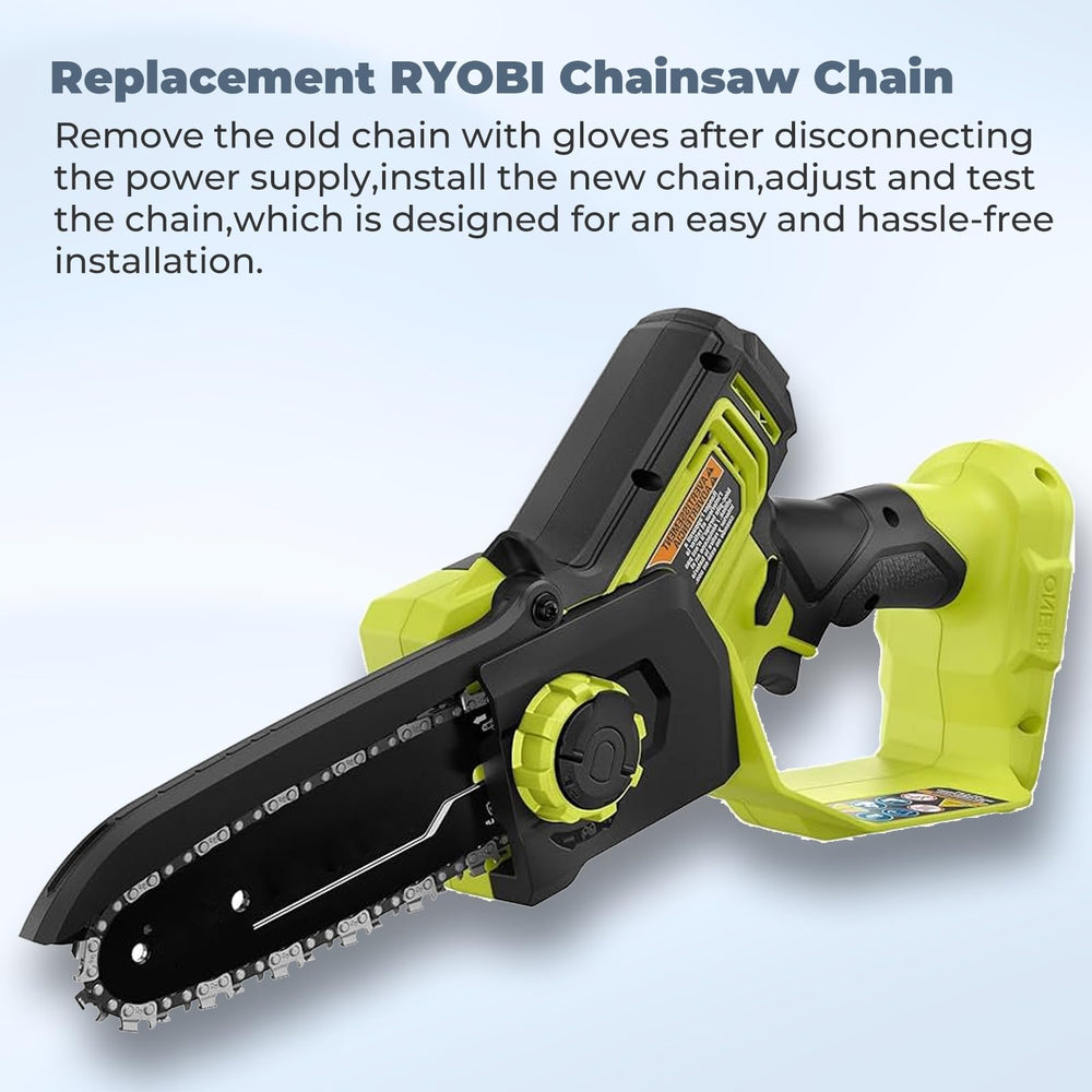TOSRWGLL chain installed on RYOBI bar demonstrating correct fit