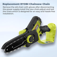 TOSRWGLL chain installed on RYOBI bar demonstrating correct fit