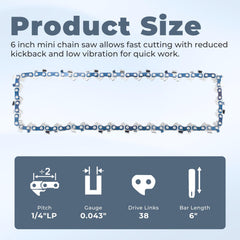 TOSRWGLL close-up of chain teeth highlighting durable cutting edges