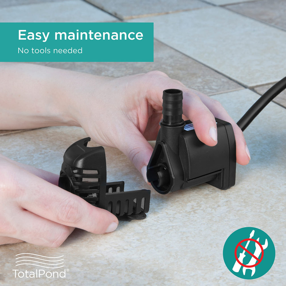 TotalPond pump flow control knob closeup for precise fountain height adjustment